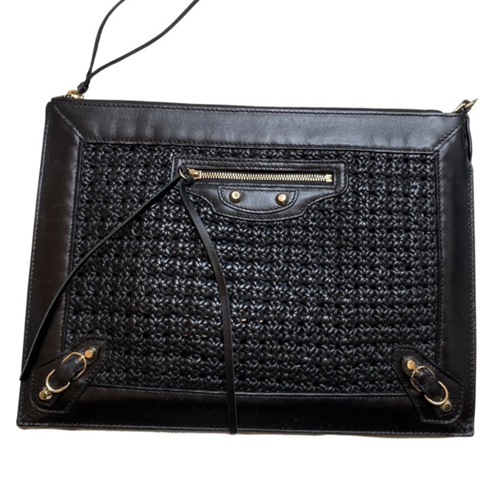 Balenciaga Black weaved handbag